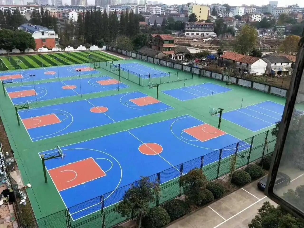 临沂硅pu球场零售_排球场硅pu场地_济南易石建筑材料有限公司(图1)
