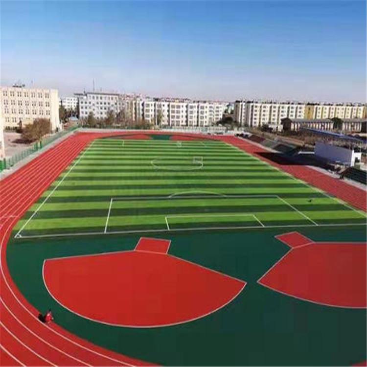 圣达体育-透气型塑胶跑道厂家环保epdm颗粒运动场学校13mm铺设材料价格优(图1)