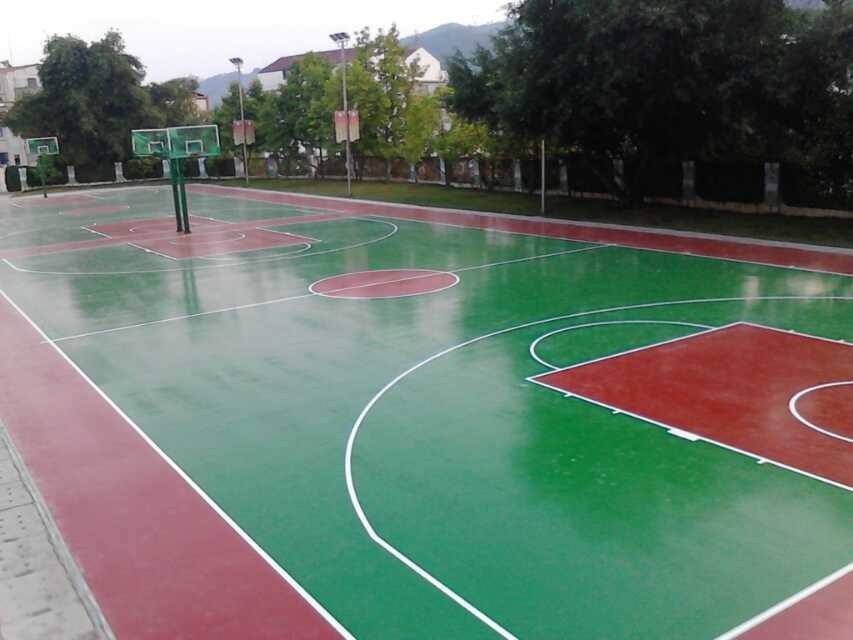 垣速 学校硅pu弹性球场 篮球场地修建 网防滑涂料弹性适中 视频-搜了网(图2)