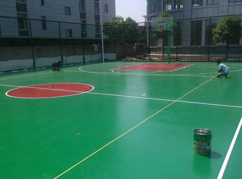 硅PU球场面层施工工艺流程(图1)