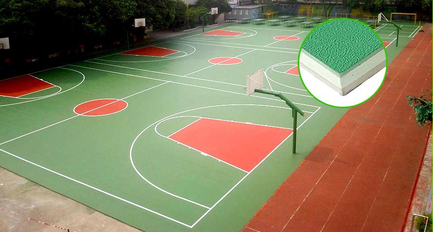 垣速 弹性pu篮球场厂家 网球场地面维修 网地涂料防滑耐磨地址_电话(图1)