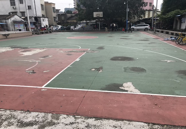 祝贺广东中山土瓜岭丙烯酸篮球场顺利翻新完工！(图1)