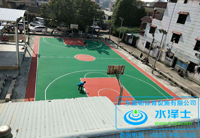 祝贺广东中山土瓜岭丙烯酸篮球场顺利翻新完工！(图2)