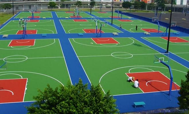 丙烯酸篮球场施工(图2)